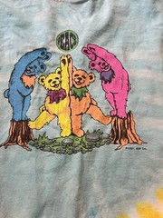 Authentic Grateful Dead Vintage Tie-Dye T-Shirt 1997 Dancing Bears Art, Size L