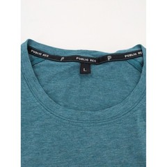 Public Rec Go-To Tee Crewneck Mens L Blue Raglan Short Sleeves Performance Shirt