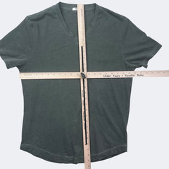 Buck Mason Shirt Mens M Green V Neck Slub Cotton Tee Made In USA M11002.102 NWOT