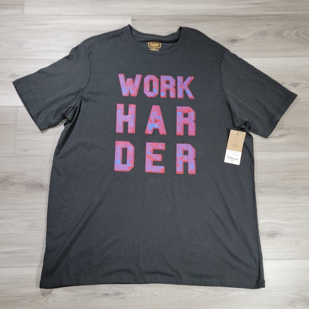 The Foundry Supply Co. Adult Men’s T-Shirt 2XL Black Work Harder New