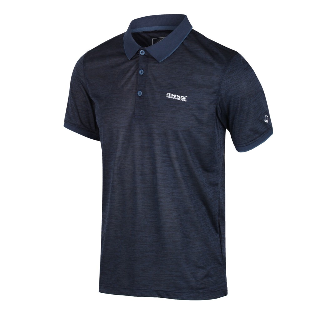 Regatta Mens Breathable Polo T Shirt Cool Dry Sports Wicking Quick Dry Remex II