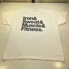 IRON SWEAT MUSCLE & FITNESS gym bodybuilding weightlifting TEE T SHIRT Mens XL