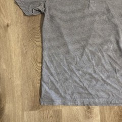 Travis Mathew The Heater Polo Shirt Mens Gray Medium Striped Logo Embroiderd
