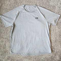 Under Armour T Shirt Mens XXL Gray Tech Tee Short Sleeve Gym Workout 1326413 EUC