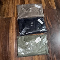 GAP Heavyweight Tee Men’s XL Regular Solid Crew Neck T-Shirt Multicolor 3 Pack