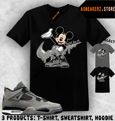 Drip M Mouse Matching Tee Shirt To Match AJ 4 Cave Stone 2025 Sneaker T-Shirt