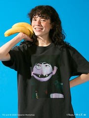 SESAME STREET 【UNISEX】Vintage Photo T-Shirt Size M / L Black From JP NEW