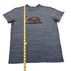 Marine Layer California Bear Surfboard Shirt Men Medium Gray Re-Spun Cotton Tee