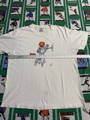 Vtg 90s Hanes Heavyweight Bugs Bunny Looney Tunes Basketball White Men’s L Tee
