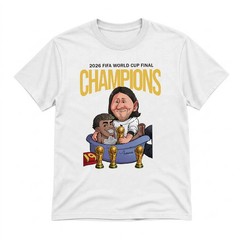Funny Soccer Legend Caricature T-Shirt Champions 2026 Graphic Tee Black Unisex