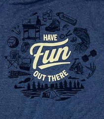 Academy Sports and Outdoors Have Fun Out There Tshirt Adult XL Blue