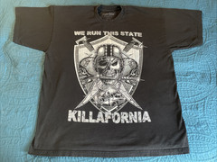 Weiv Gear Biker T-Shirt Pirate Biker Themed California For Life 3XL