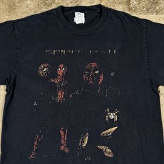 Vintage Marvel Spider-Man Graphic Print T Shirt Black Faded Y2K Size Medium