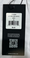 Men’s CUTS Clothing White AO V Neck Curve Hem Tee Shirt NEW Size XXL *A4