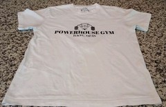 Vintage Powerhouse Gym Tokyo Japan Lamborghini Weight Lifting Tee Shirt White