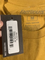 NWT Fasthouse Mixin’ Antique Gold T-Shirt “High Octane Gas & Haulin Ass” NEW