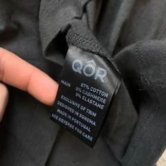 Qor Cashmere Shirt Large Gray Outdoor Hike Trail Trekker Base Layer Performance