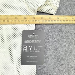 BYLT Drop Cut Lux T-Shirt Mens L Cream Premium Basics Short Sleeve Cotton NWT