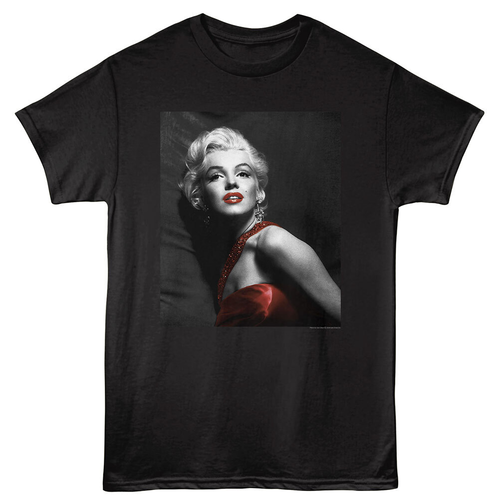 Marilyn Monroe Beautiful Lady In Red Photo Men’s T Shirt