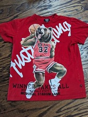 Hustle Gang Bear Jordyn T SHIRT (Small) Red Basketball Winner Takes All Hip Hop