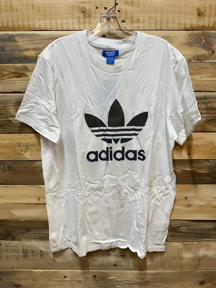 adidas Originals Men’s Trefoil Xeno Stacked T-Shirt, White, A1(C523T)