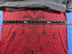 NEW DISCONTINUED ZOO YORK RED AND GRAY LONG SLEEVE GRAPHIC SHIRT MENS MEDIUM