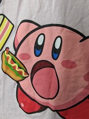 Kirby Japanese Pink Graphic Print T-shirt Size M (38/40) casual