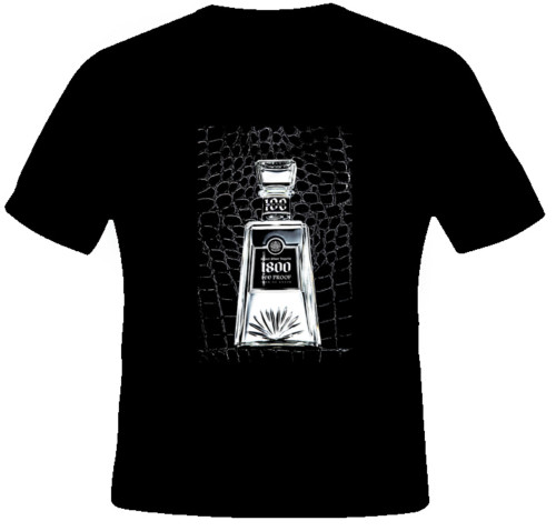 1800 100 Proof Tequila Select Silver Agave Black TShirt