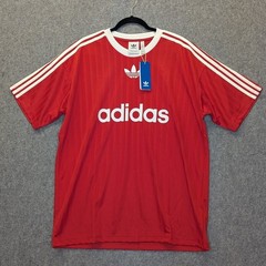 Adidas Originals Trefoil Men’s Large T-Shirt Red Poly Soccer Jersey Shirt IM9458