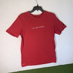 NIKE MENS “I AM TIGER WOODS” T SHIRT Size Medium CW2577 687 Red