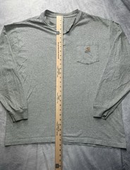 Carhartt Relaxed Fit Henley Mens Large Vtg Pocket Gray