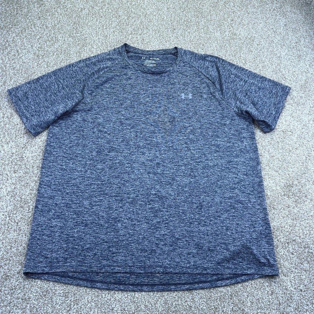 Under Armour The Tech Tee Shirt Mens 2XL XXL Blue Short Sleeve Raglan 1326413