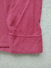 Hanes X-temp Mens L Maroon Henley Tee Shirt Flaws Pit 21.5″ Length 28″