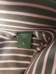Ermenegildo Zegna Men’s Dress Shirt L Pink & Brown NWT Single Chest Pocket
