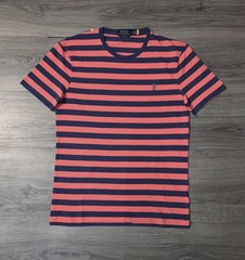 Polo Ralph Lauren T Shirt Custom Slim Fit Short Sleeve Red Striped Men’s Sz XXL