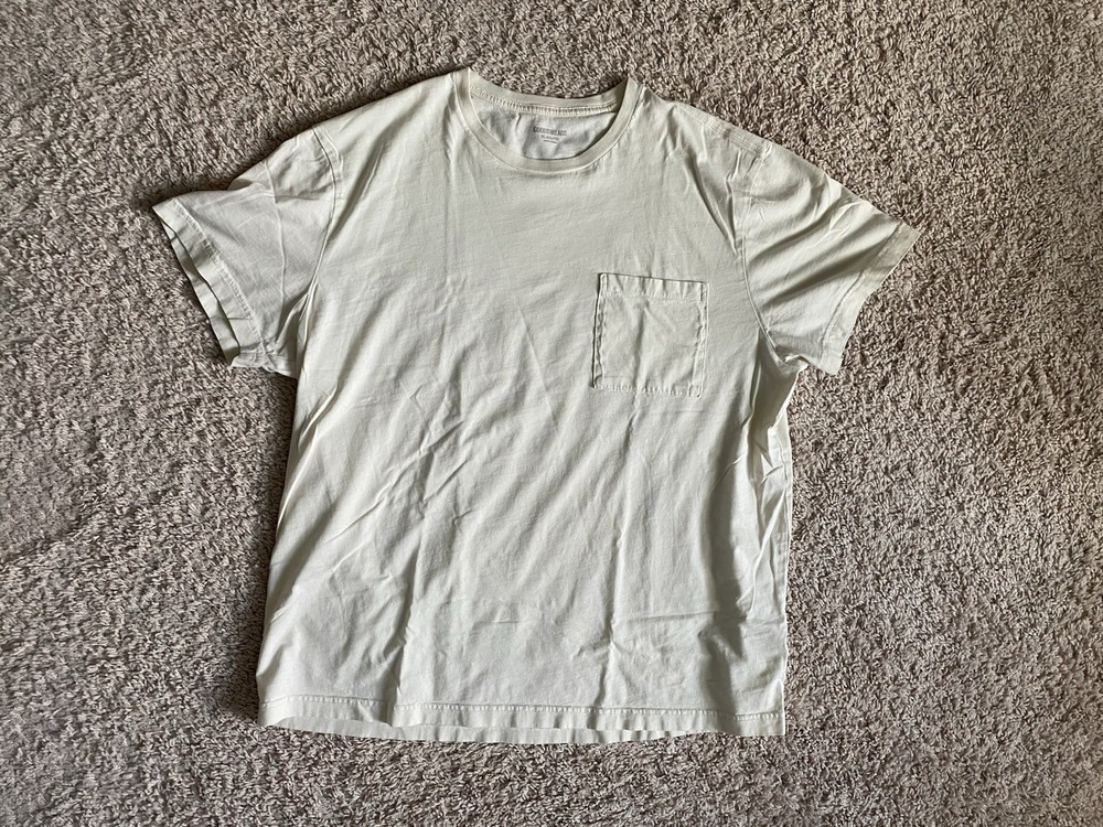 Goodthreads Cream Pocket Short Sleeve T-Shirt XL