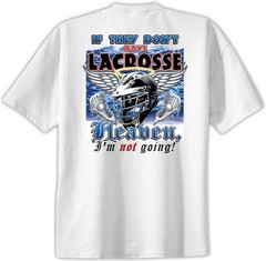 Lacrosse in Heaven T-Shirt Jersey Short Sleeve Tee New Adult and Youth Sizes