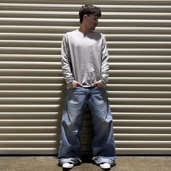 Vintage y2k grey PD&C faded longsleeve shirt