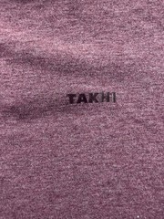 Takhi Shirt Mens Large Wine Red Long Sleeve Logo Tagless Stretch Tee Casual New