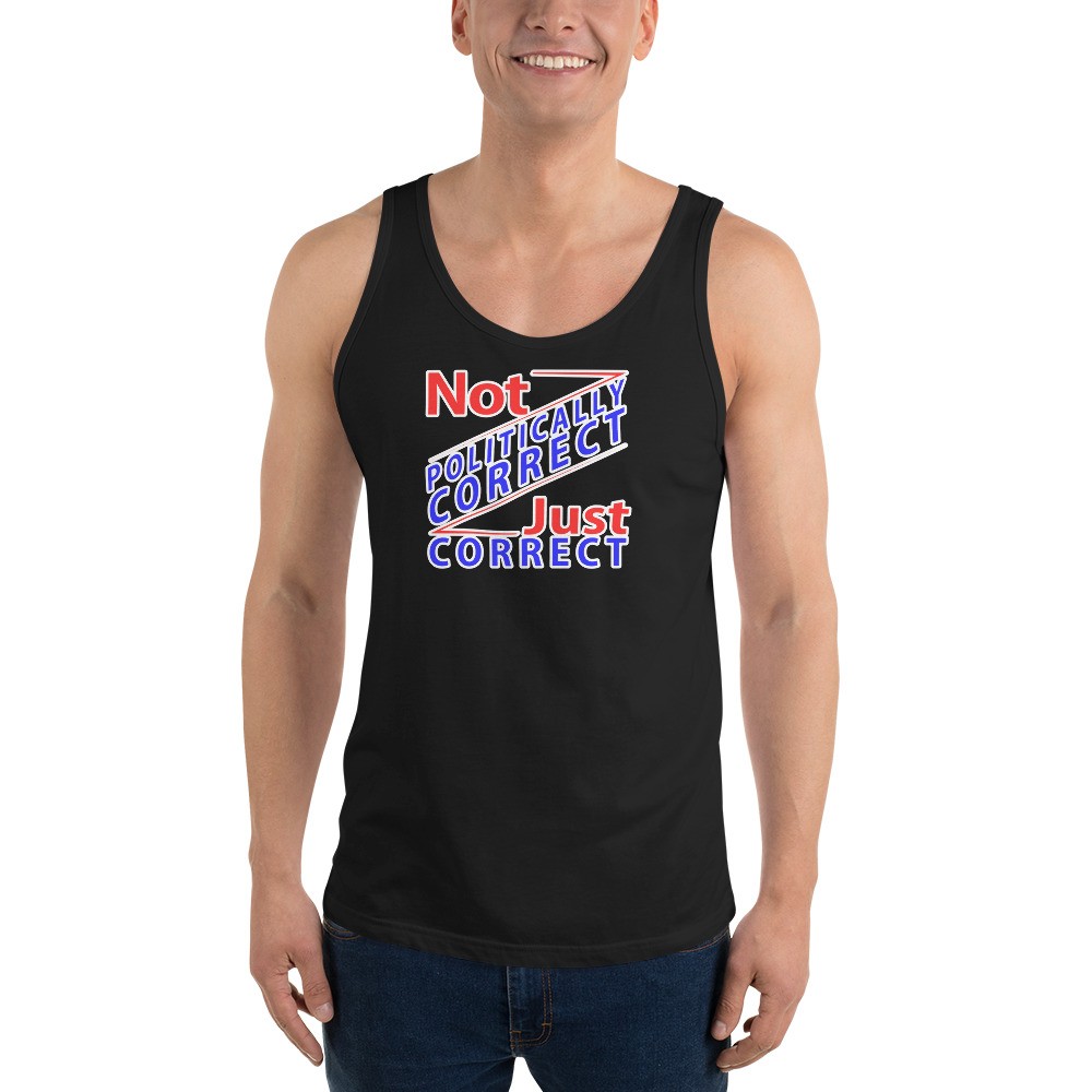 Anti Woke PC T-Shirt Politically Incorrect T-Shirt Free Speech Men’s Tank Top