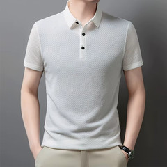 Summer Men’s Short Sleeve T-shirt Business Casual Cool Breathable Polo Shirt