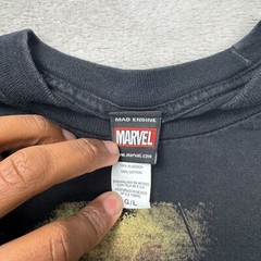 Vintage Y2K Marvel Mad Engine Spiderman and Venom Shirt Mens L Black Preowned