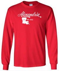 Alexandria Louisiana T-Shirt Long Sleeve Graphic tee