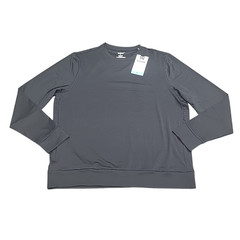 Members Mark Mens Pullover Large Size Black Long Sleeves Top with Zip Pocket