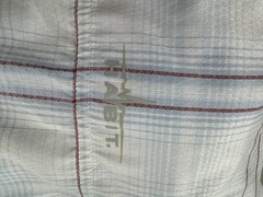 Habit Travel Shirt L Plaid UPF 40 Sun Protection Lightweight Fishing Sports