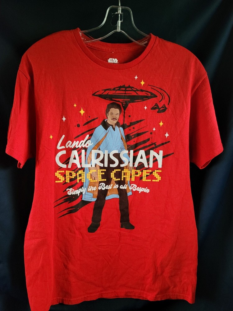 Star Wars Shirt Adult M Red Lando Calrissian Space Capes Disney Parks Mens