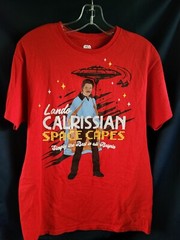 Star Wars Shirt Adult M Red Lando Calrissian Space Capes Disney Parks Mens