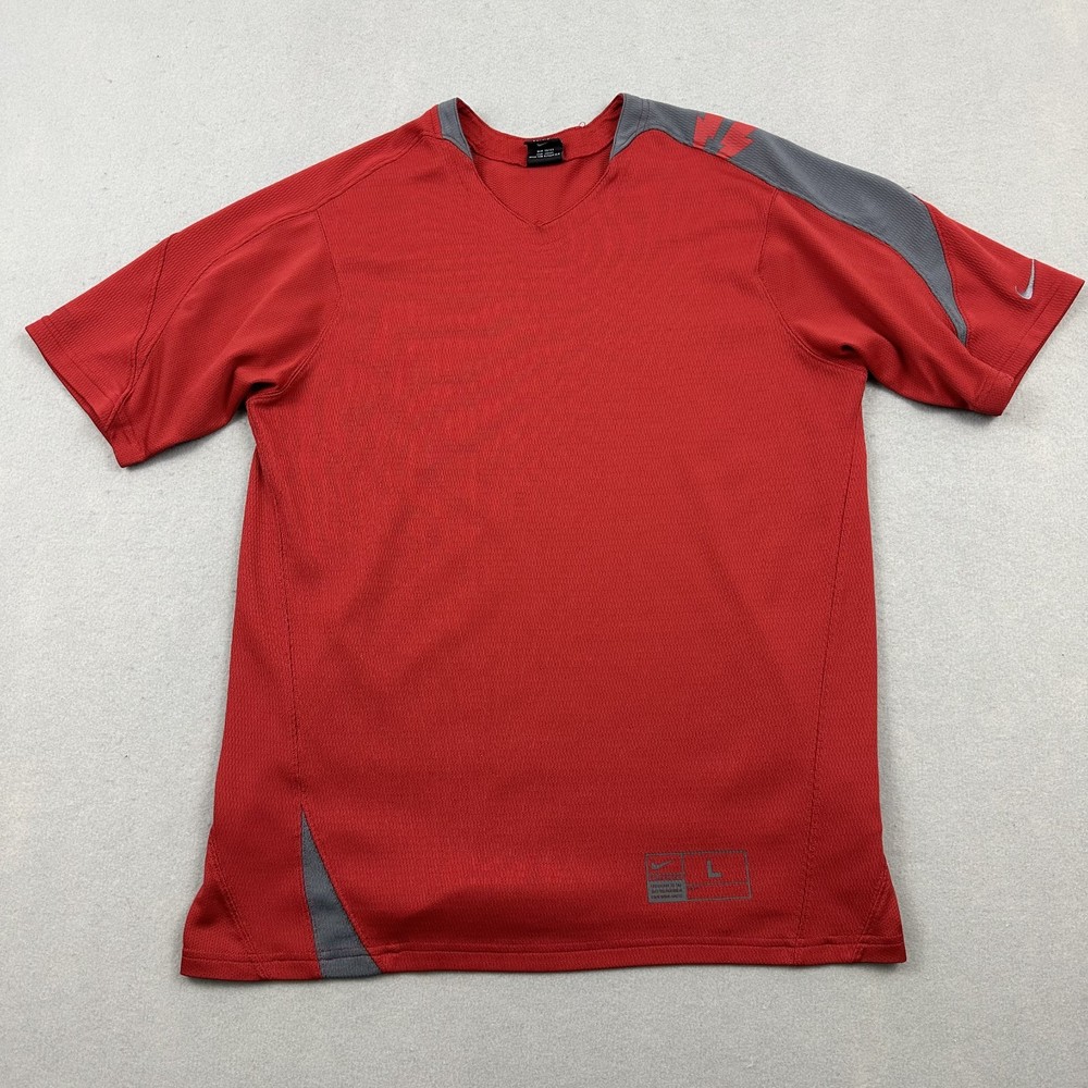 Vintage Nike Shirt Men Large Red Gray Kobe Bryant Mamba Basketball 90s L