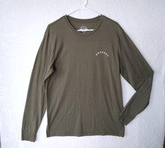 Dockers Mens Long Sleeve T Shirt M Olive Green Crew Neck Tee Shirts Cotton Knit