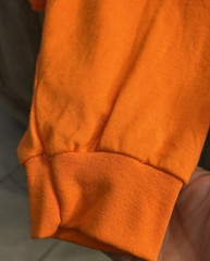 Mens ORANGE 2XL 3XL Cotton Tshirt Crew Neck Long Sleeve T-Shirt UNISEX